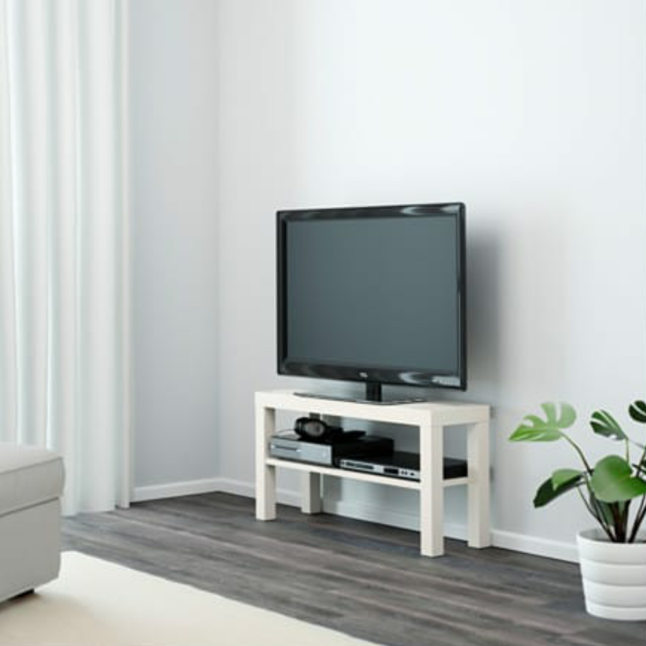 LUCK – White TV Unit 90×26×45 cm