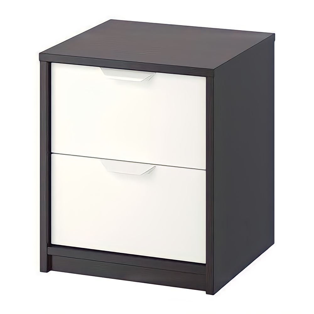MDF Black & White Commode - 48cm × 40cm × 40cm