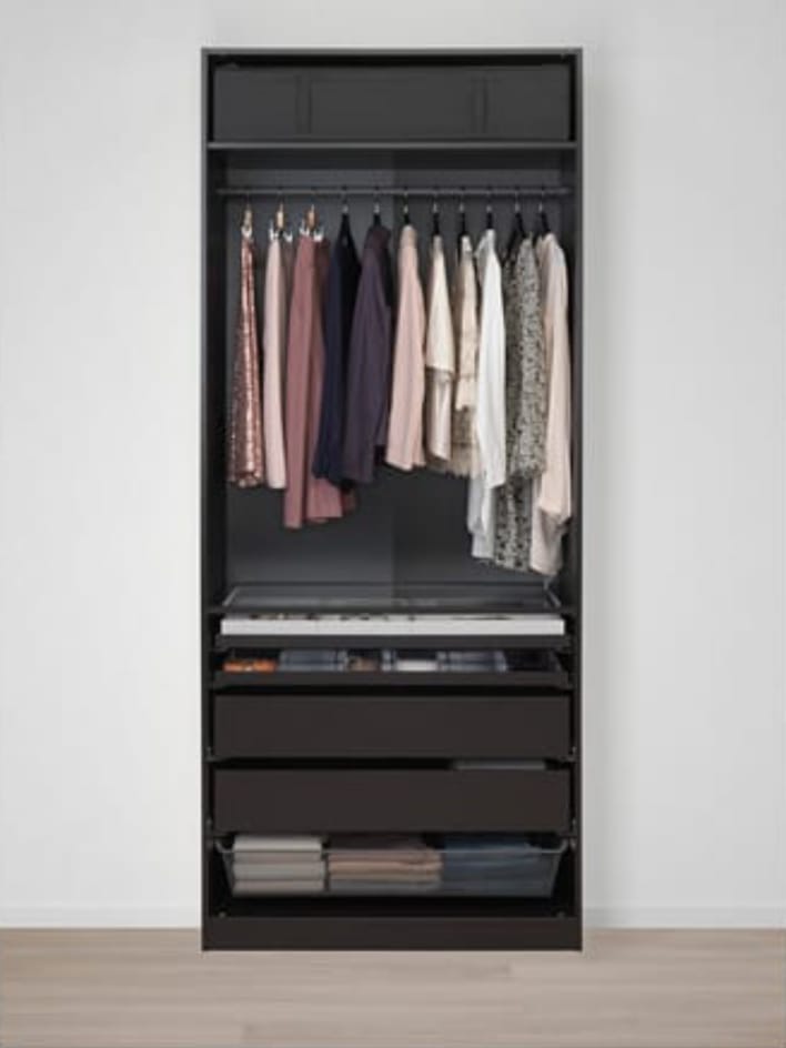 MaxH Brown Wardrobe – 100cm x 58cm x 240cm