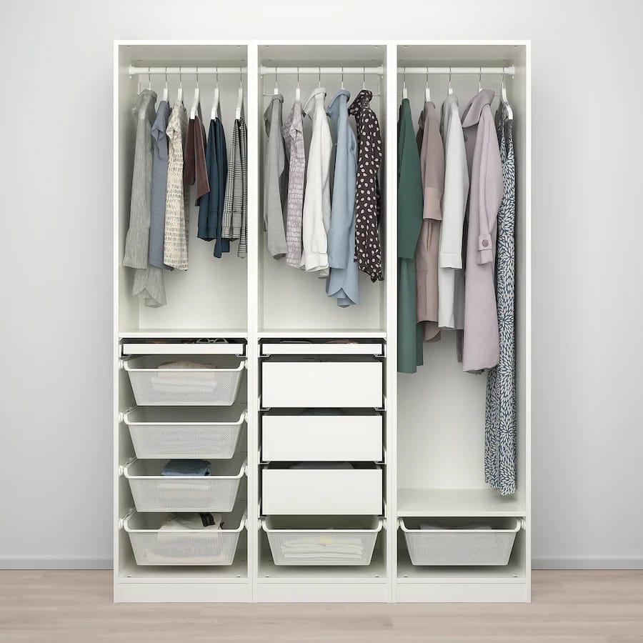 Max White Wardrobe – 150cmx 58cmx 200cm