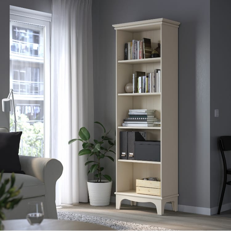 LM Bookcase White – 65cm x 28cm x 199cm