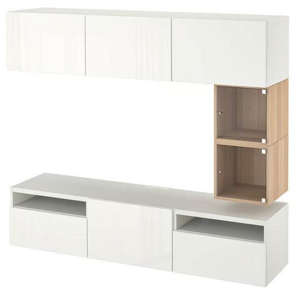 Delta TV storage combination with display cubes, 180x42x166cm