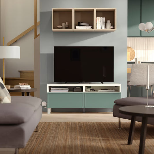 Delta TV console with 2 Drawers II,120x42x48cm