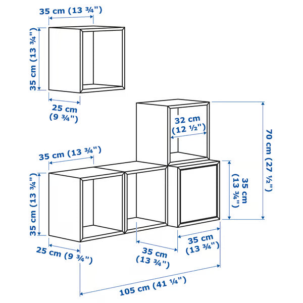 Emmett Wall-mounted combination Plus, 105x35x120cm