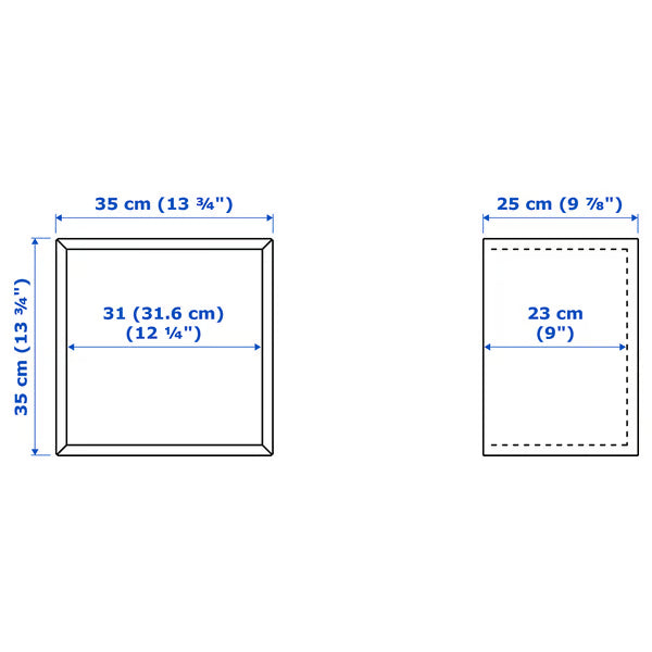 Emmett Wall-mounted cube combination, white, 80x35x210cm