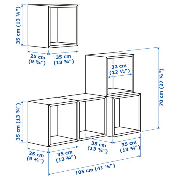 Emmett Wall-mounted combination, 105x35x120cm.