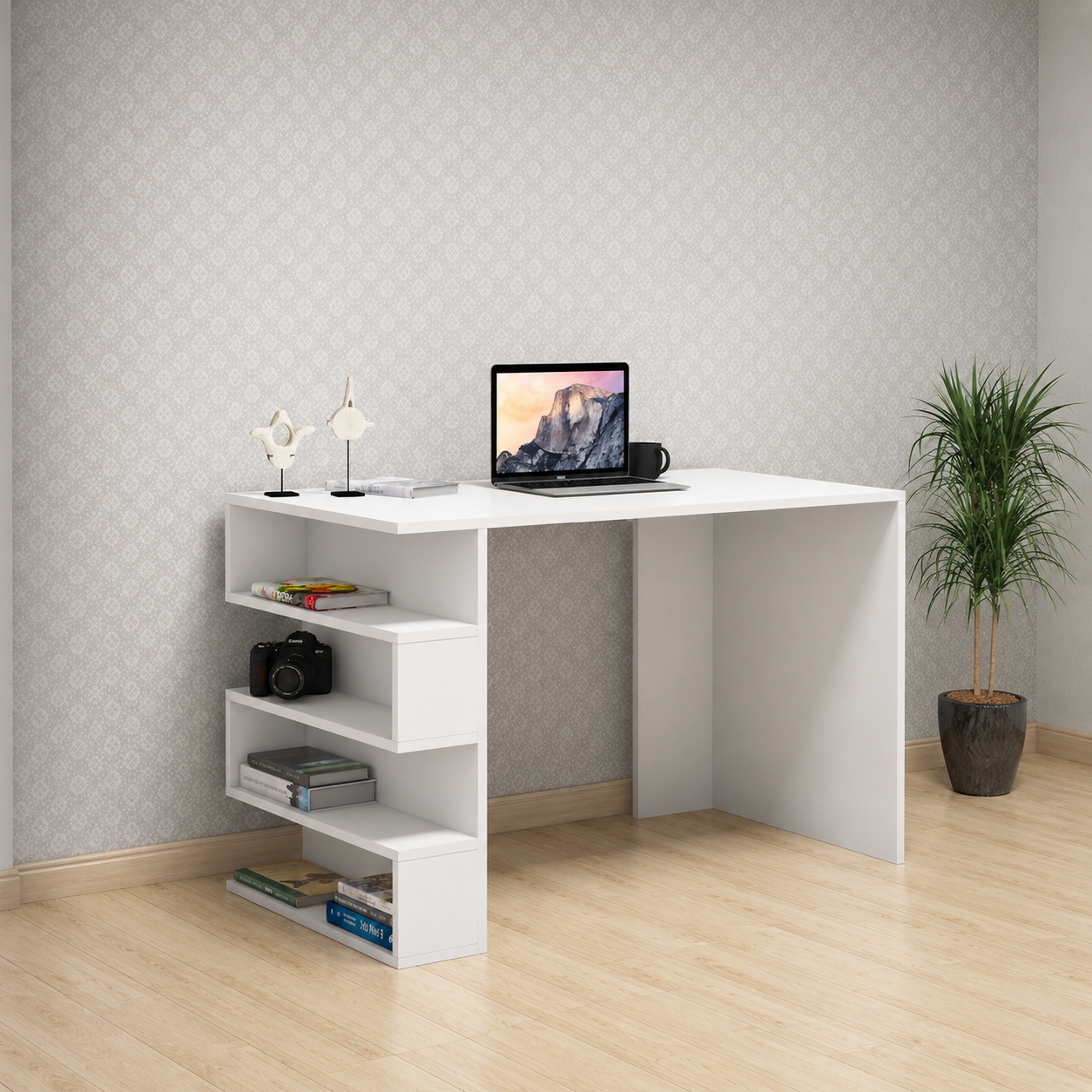 Zeno Geometric Storage Desk, 120x50x75 cm