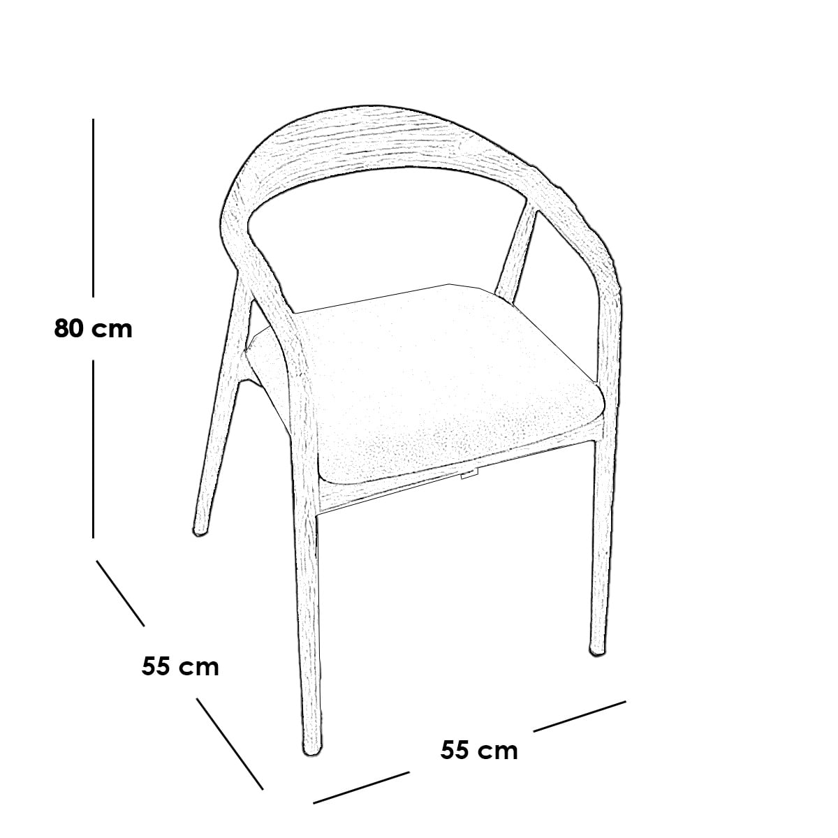 The Carrara Round Set, 120x80x80cm