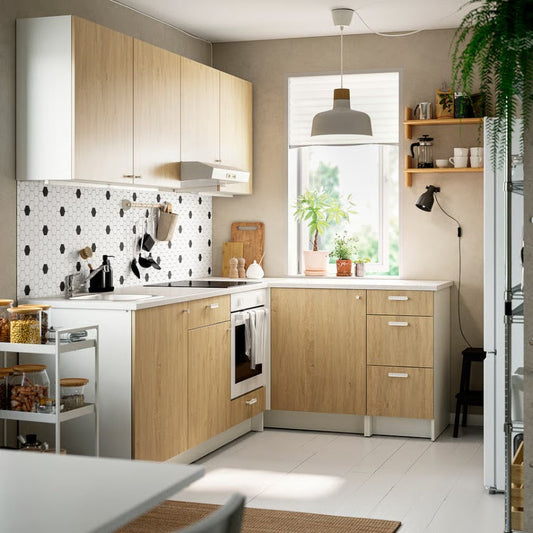 Corner Modular Kitchen – 240 x 160 cm, 3 Base Units + 3 Wall Cabinets