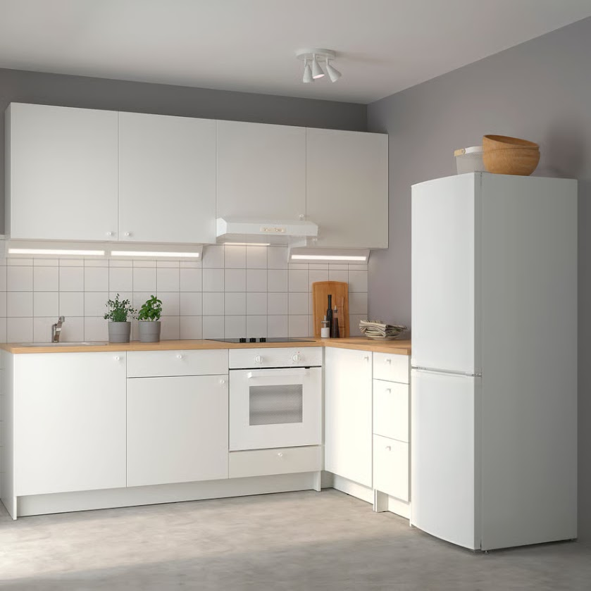 Corner Modular Kitchen – 240 x 160 cm, 3 Base Units + 3 Wall Cabinets