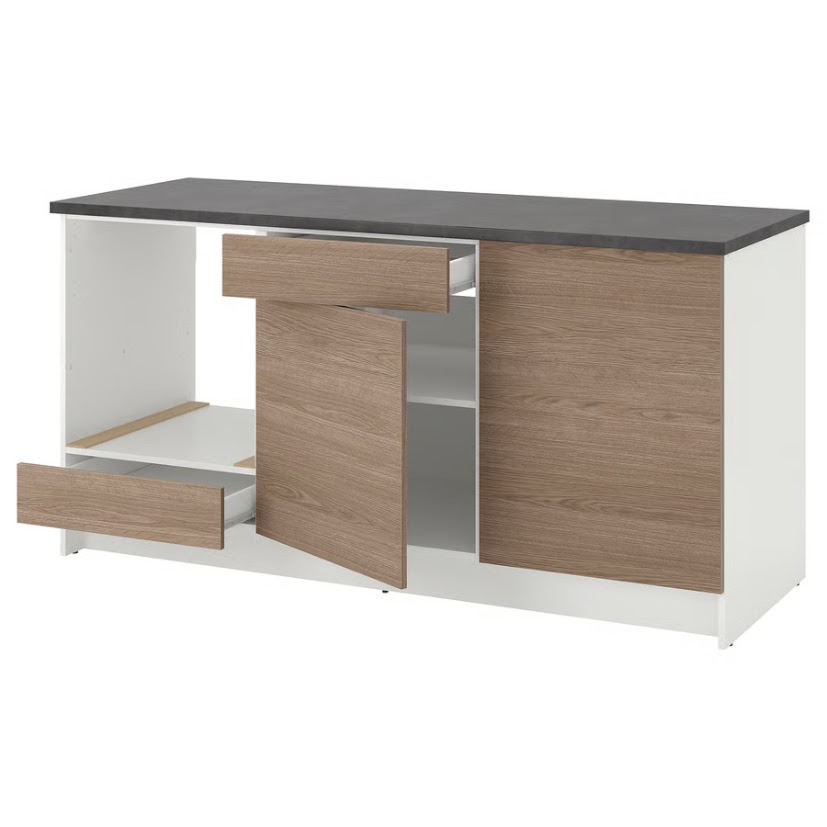 Kitchen Base Cabinet – 2 Doors, 2 Drawers + Oven Space 180 x 60 x 90 cm