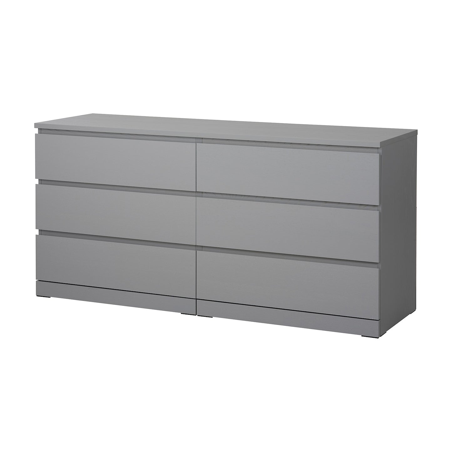 تسريحة MDF رمادية 6 أدراج - 160 سم × 45 سم × 78 سم.