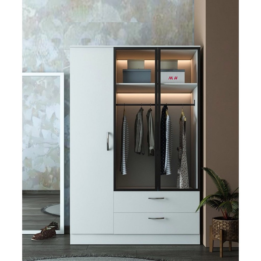 Oasis Glass wardrobe, 120x50x180cm