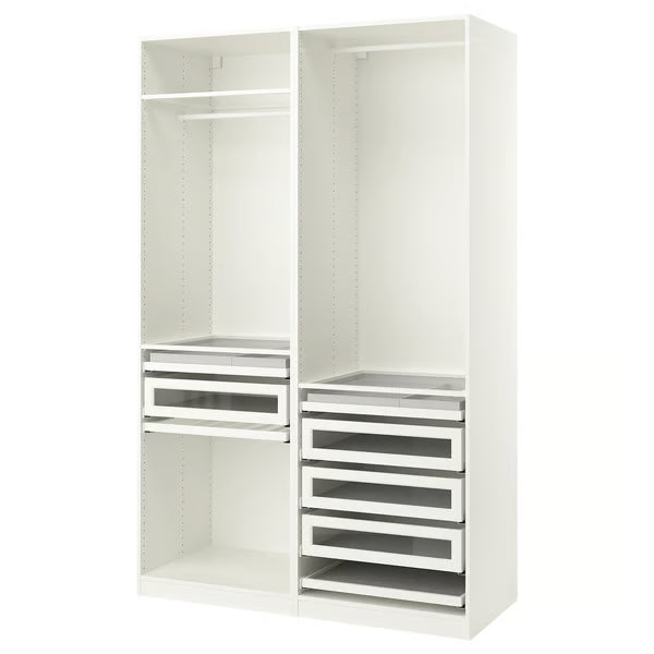 Max open wardrobe With glass drawers, 120x40x200cm