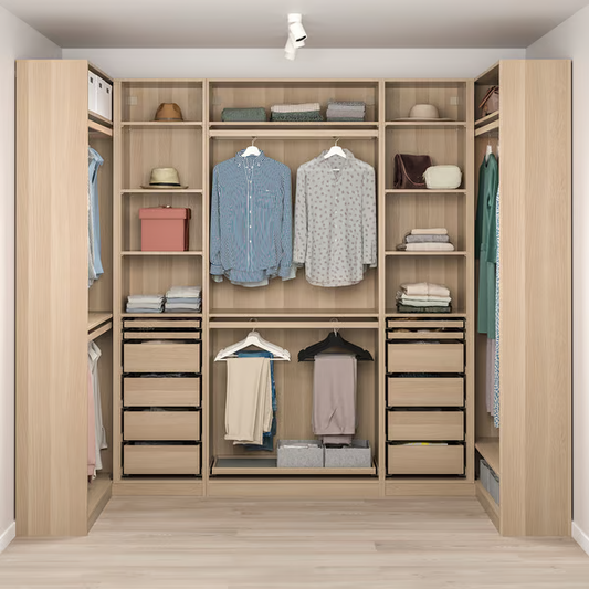 Max expansive corner open wardrobe