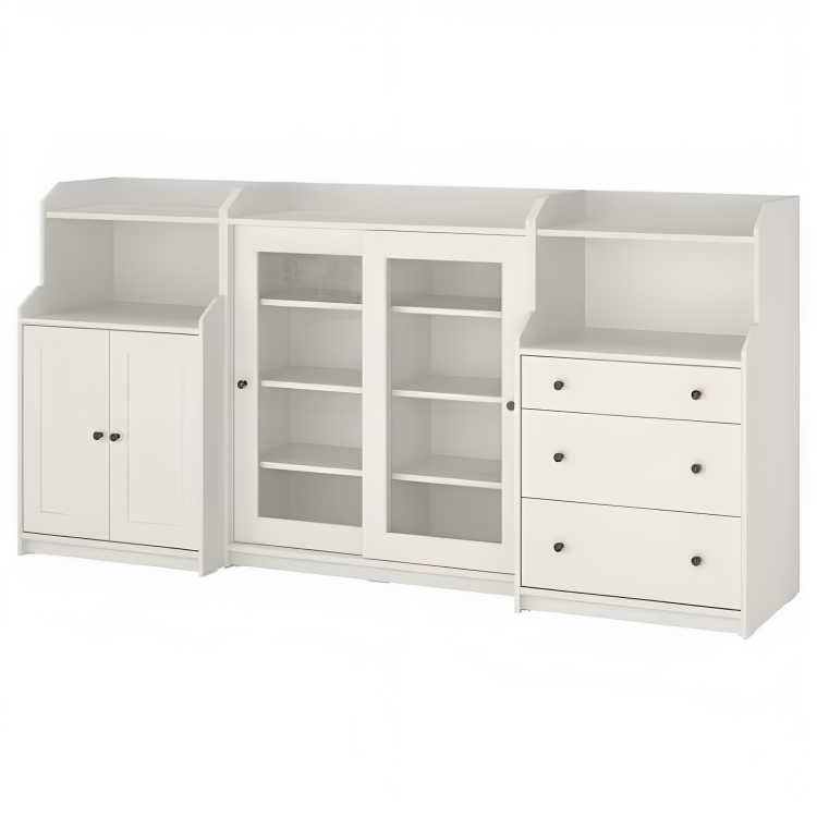 MDF White Makeup Vanitiy - 116cm × 46cm × 244cm.