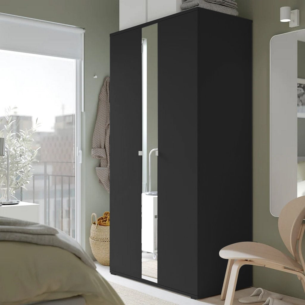 Black Wardrobe - 200cm × 57cm × 105cm.