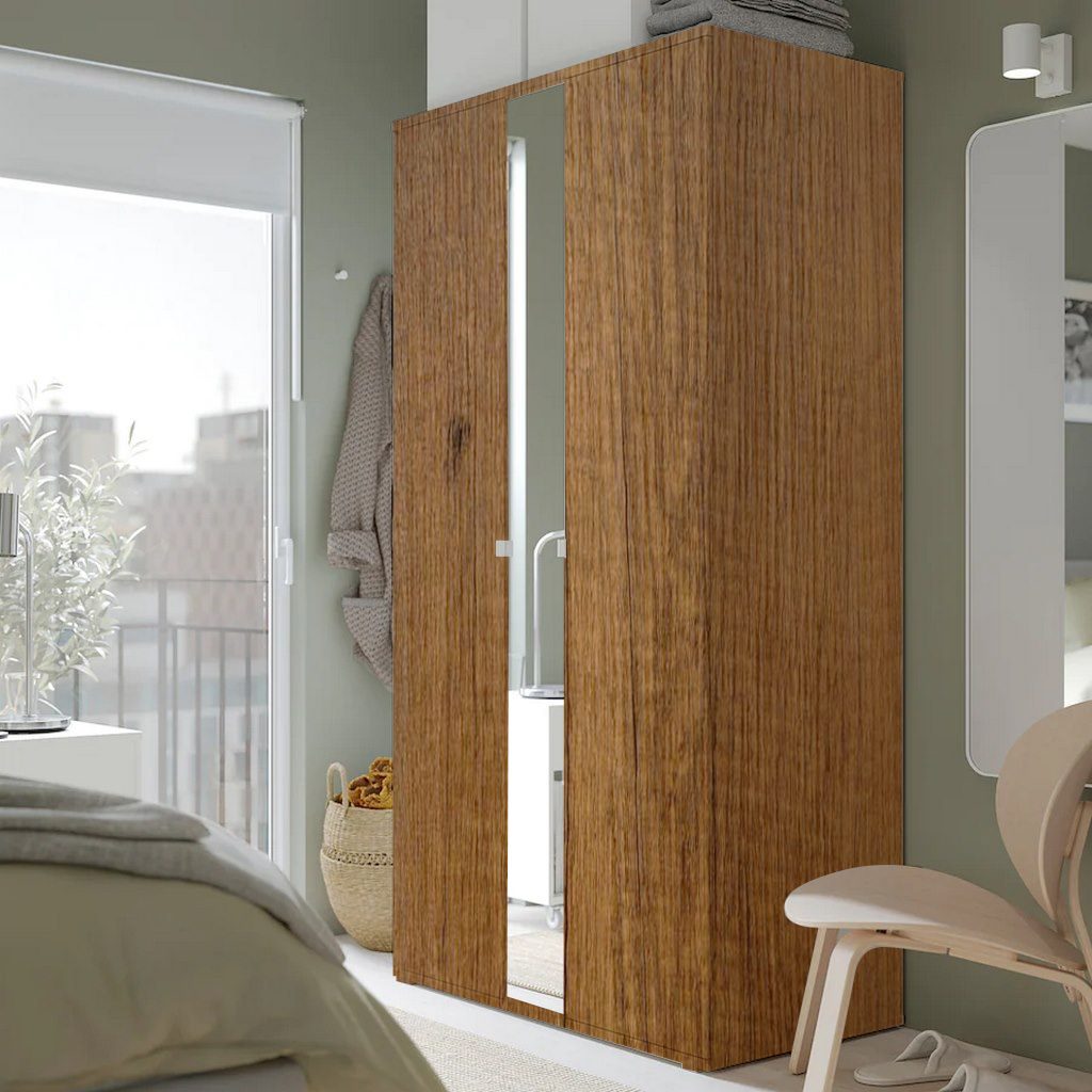 Brown Wardrobe - 200cm × 57cm × 105cm.
