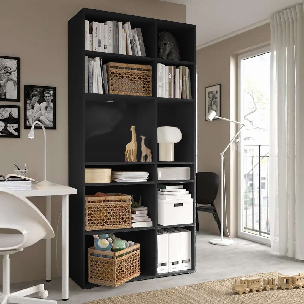 Vista Black Display Unit - 200cm x 95cm x 37cm.