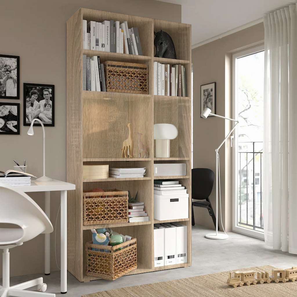 Vista Oak Display Unit - 200cm x 95cm x 37cm.