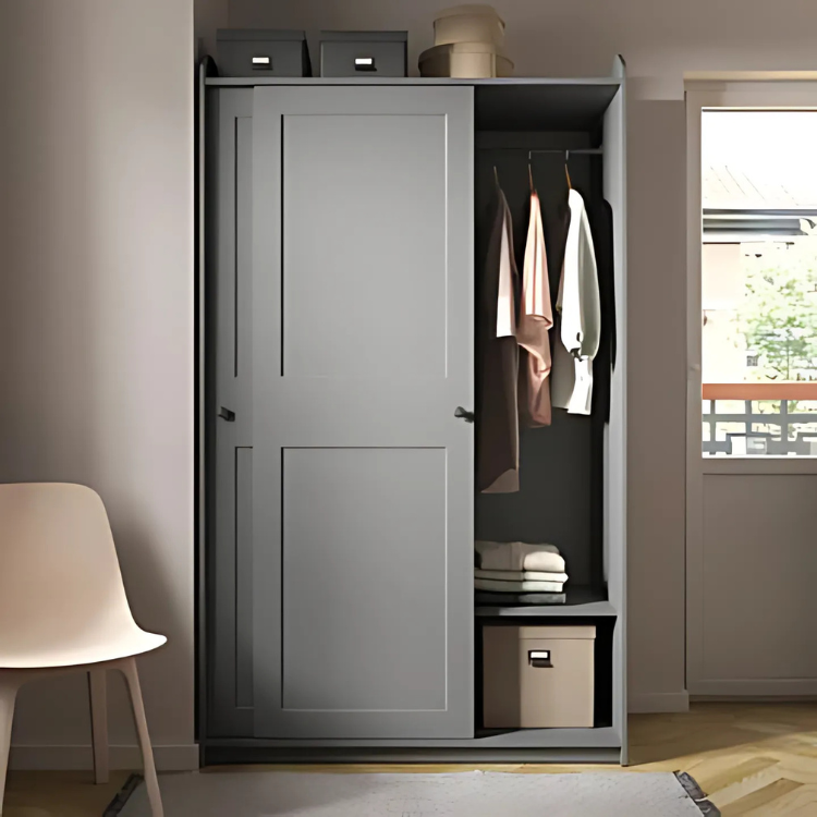 Haidy - Grey Wardrobe - 199 x55x 118 cm