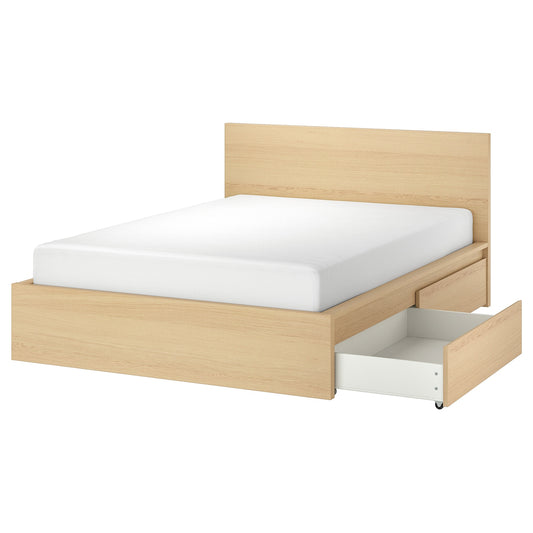 MAILY (Oak) Drawers Storage Bed - Double Size (140 & 150cm)