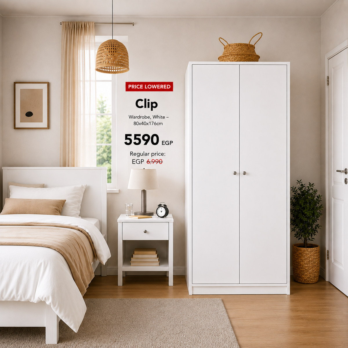 Clip Wardrobe – 80x40x176cm