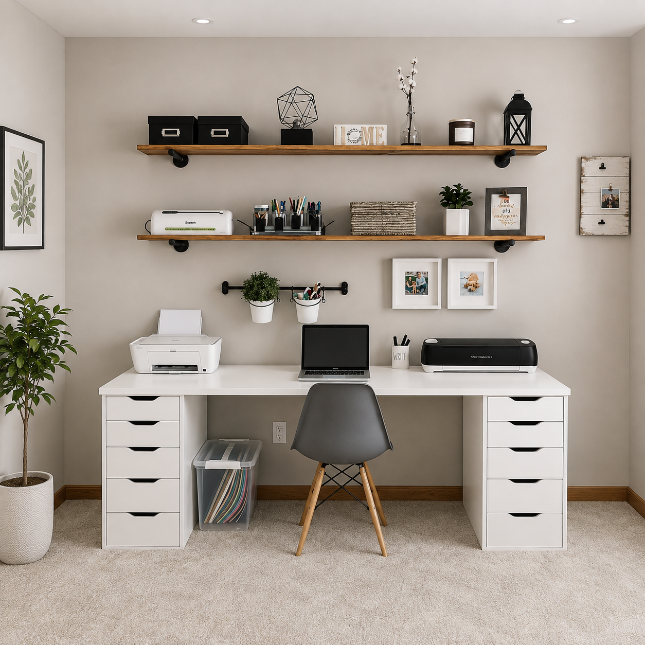 Nordica 10-Drawer Desk, 200x50x75 cm