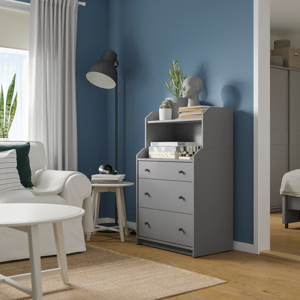 Gray Drawers Unit 3 drawers 70x46x116cm