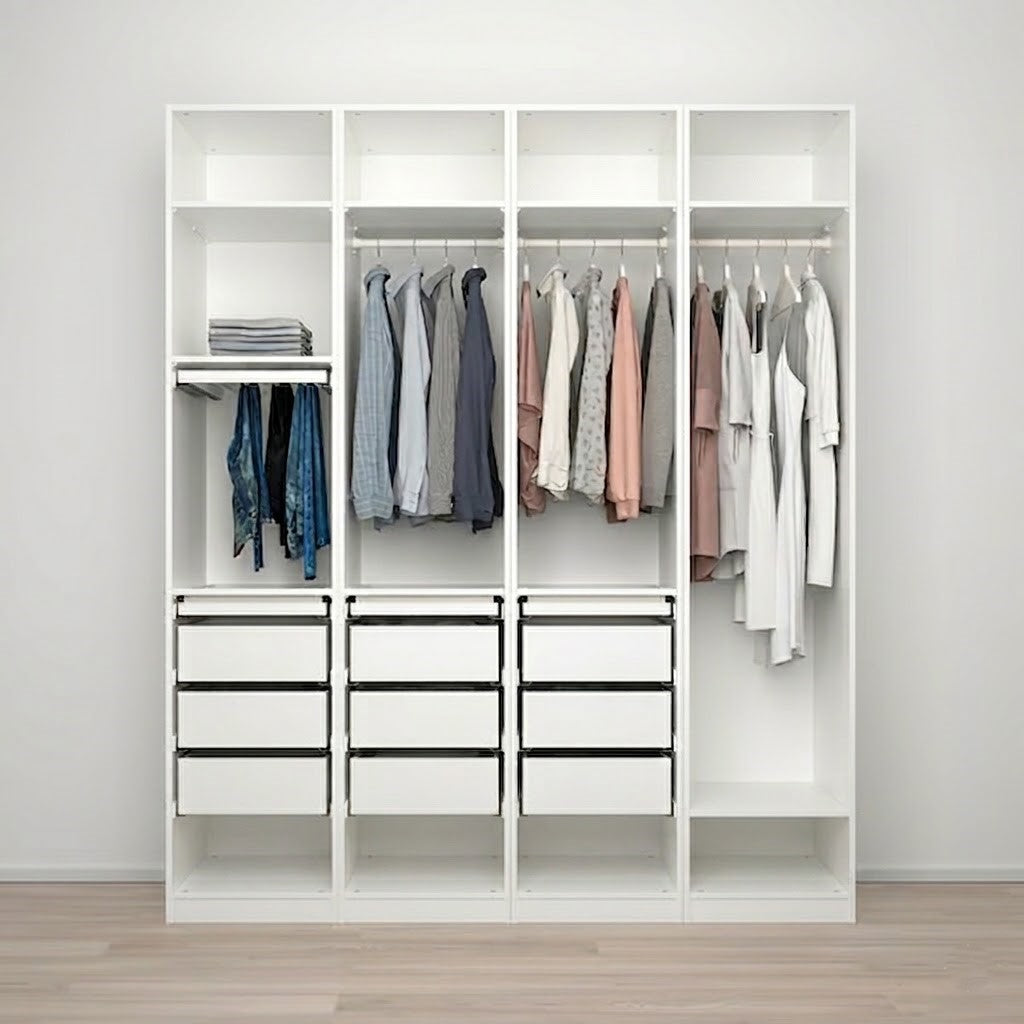 MIX open wardrobe combination, 160x40x240cm