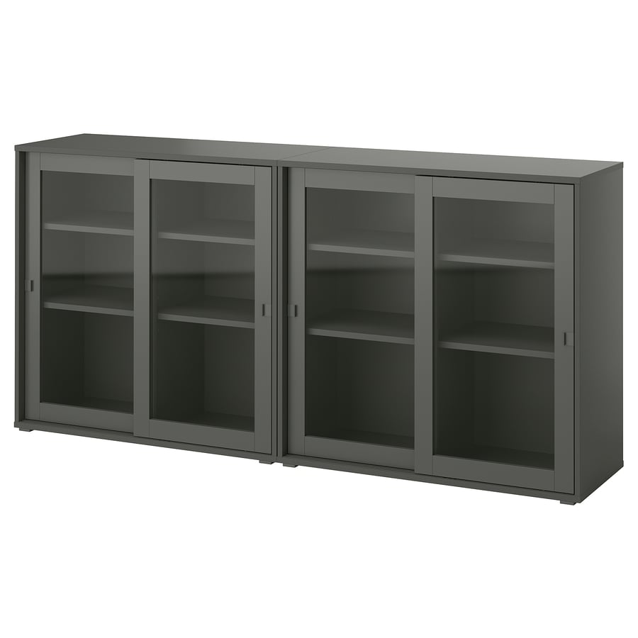 Vihaltra Double glass cabinet - 190x37x90cm.
