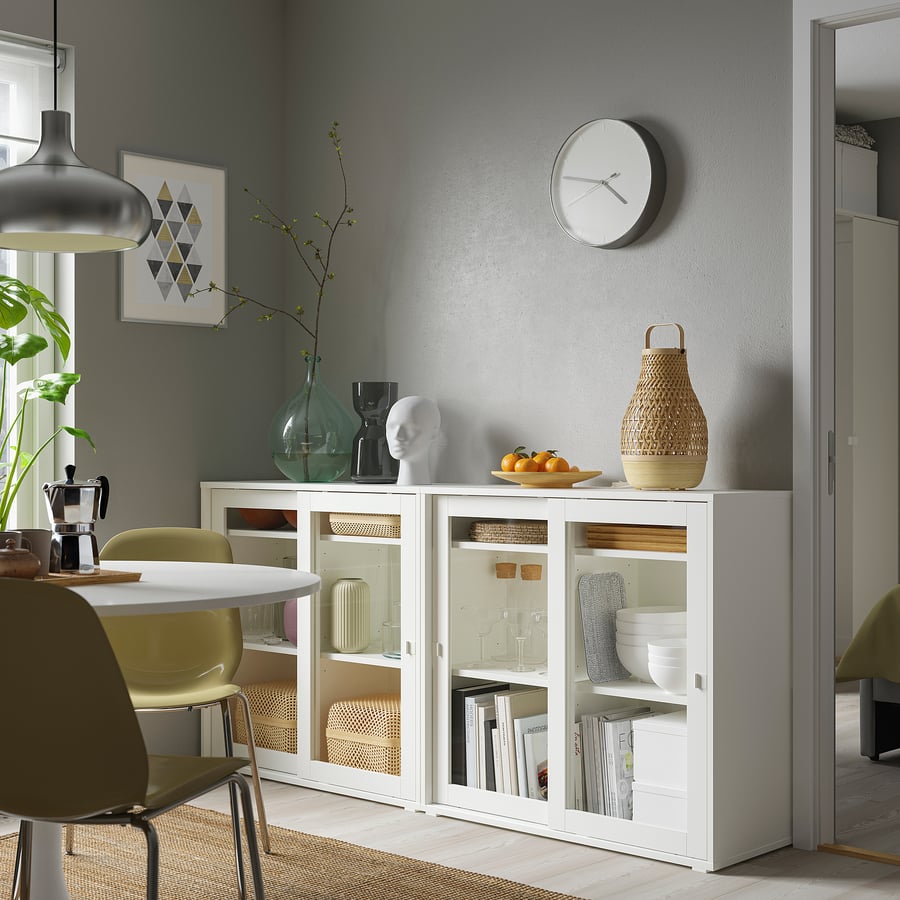 Vihaltra Double glass cabinet - 190x37x90cm.