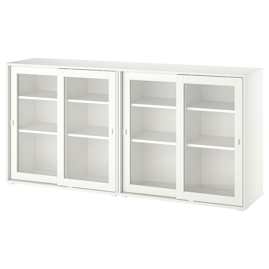 Vihaltra Double glass cabinet - 190x37x90cm.