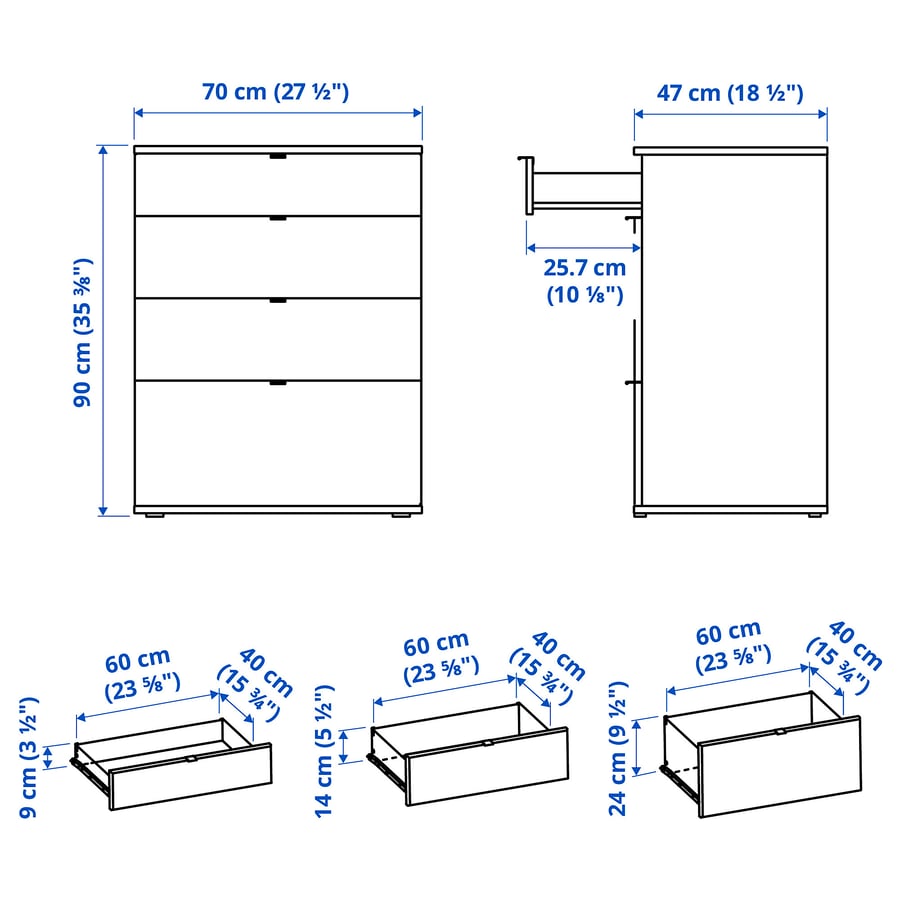 Vihaltra Drawer - 70x47x90cm.