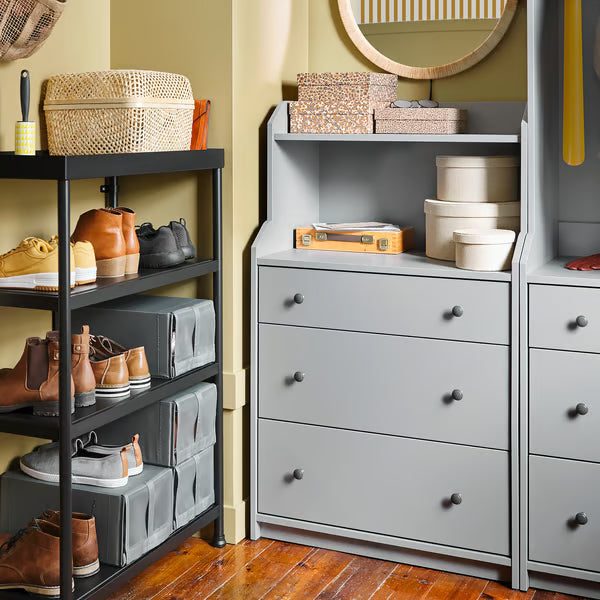 Gray Drawers Unit 3 drawers 70x46x116cm
