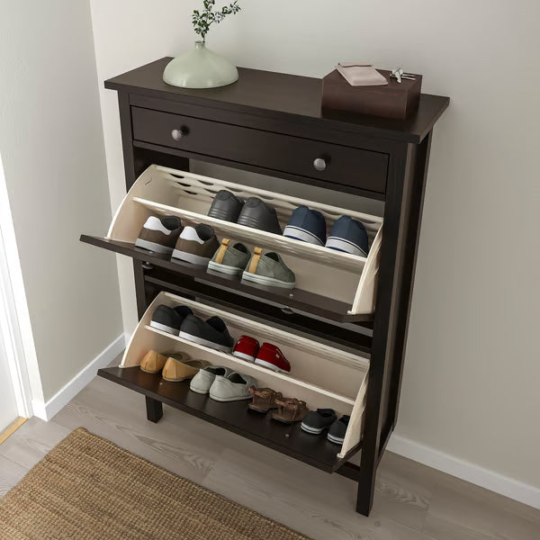 Hymnes Shoe cabinet with 2 compartments,  89x30x127cm