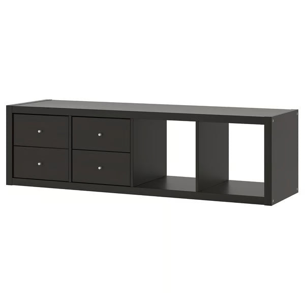 Kseries Shelving unit with 4 drawers, 147x39x42cm