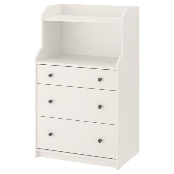 White Drawers Unit 3 drawers 70x46x116cm