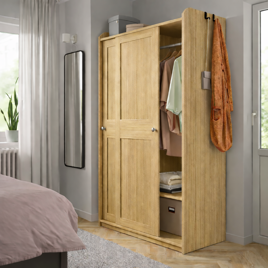 Haidy - Oak Wardrobe -  118x55x199cm.