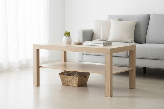 طاولة قهوة من خشب البلوط - 90x55x45 سم.