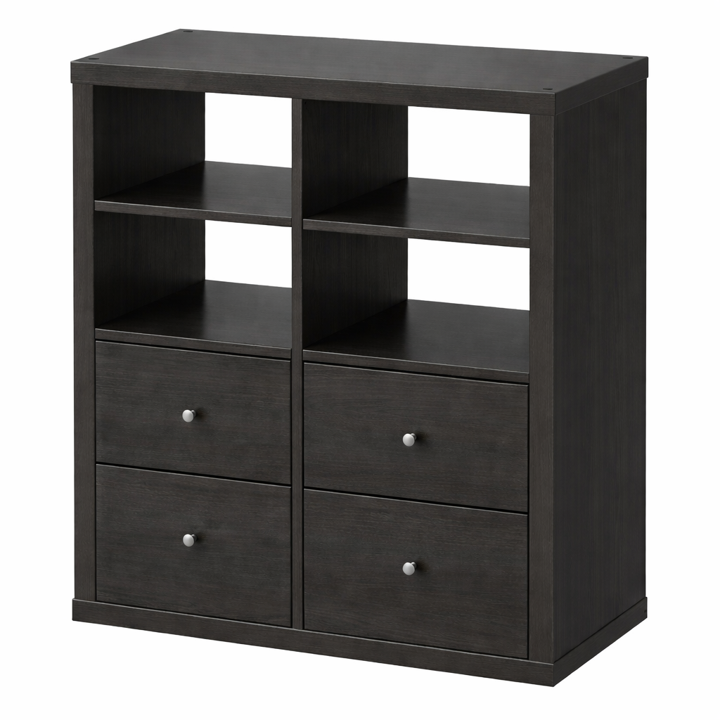 Kseries Shelving unit, with 4 drawers/with 2 shelf, 77x39x77cm