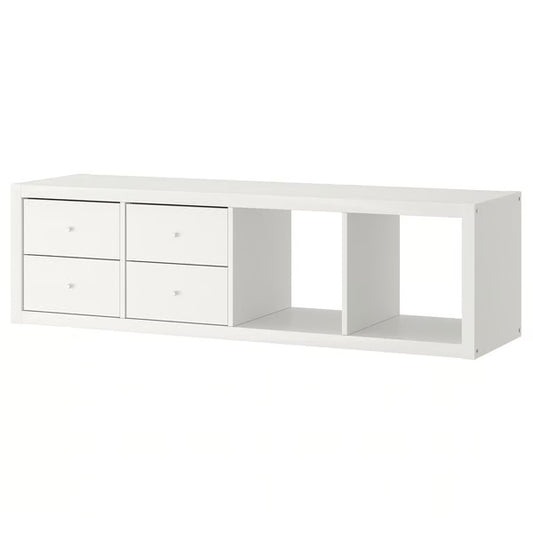 Kseries Shelving unit with 4 drawers, 147x39x42cm
