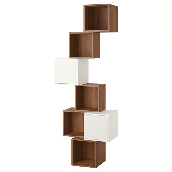 Emmett Wall-mounted cube combination, white, 80x35x210cm
