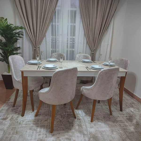The Signature 7-Piece Dining Set, 160x80x80cm