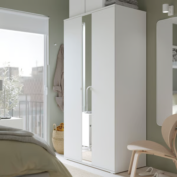White Wardrobe - 105x57x200cm.