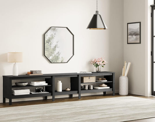 Black Ziya MDF TV Stand -160x40x50cm.