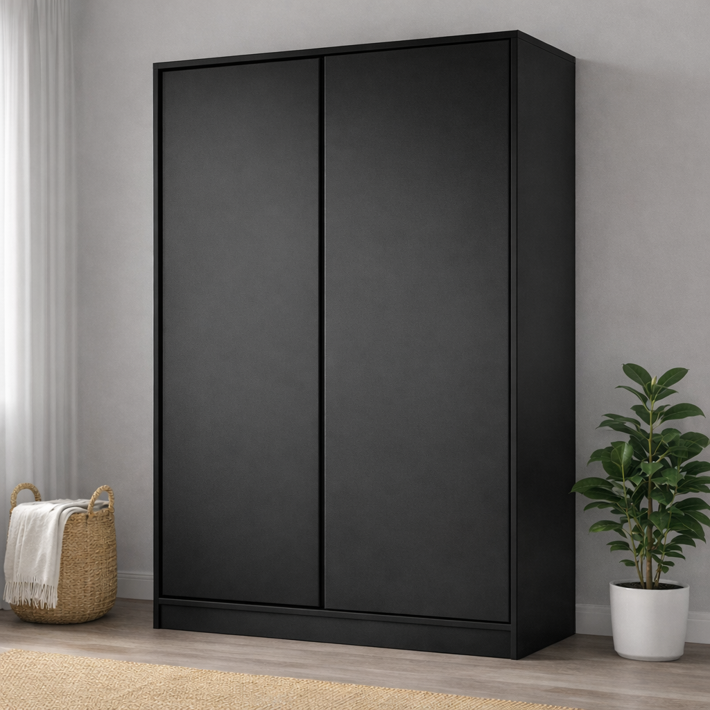 Black Wardrobe  - 120x40x180cm.