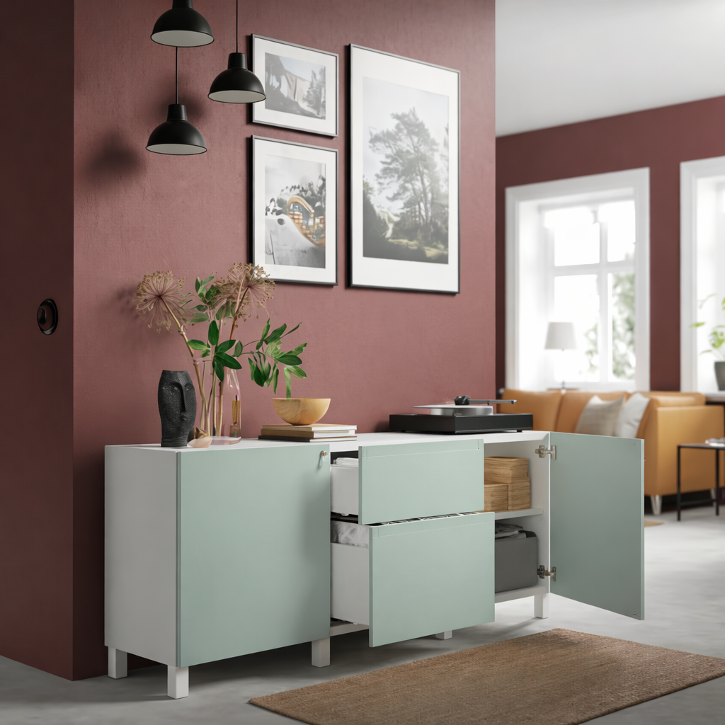 Delta Sideboard II with 2 doors & 2 drawers, 180x42x74cm