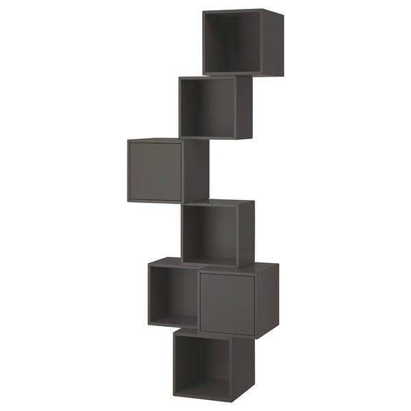 Emmett Wall-mounted cube combination, white, 80x35x210cm