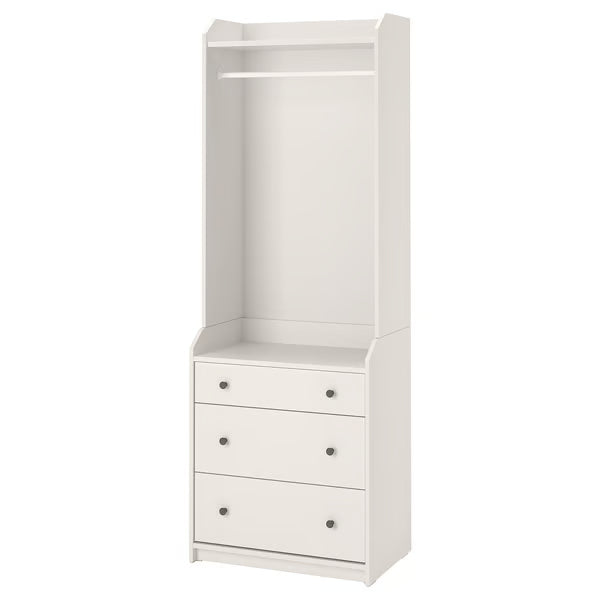 Kuga Open wardrobe with 3 drawers, 70x46x199cm